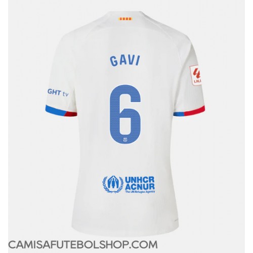 Camisa de time de futebol Barcelona Paez Gavi #6 Replicas 2º Equipamento Feminina 2023-24 Manga Curta
